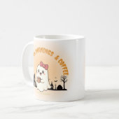 Mug Matins Mignons & Café" Fantôme Mignon Halloween (Devant gauche)