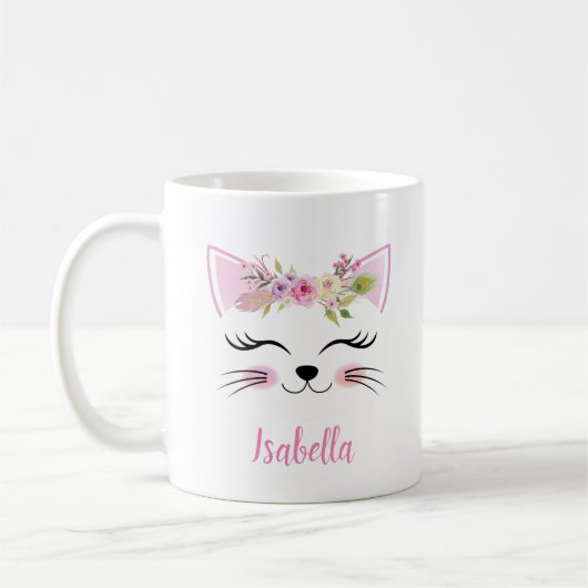 Mug Matraque à tête kitten personnalisée (Gauche)
