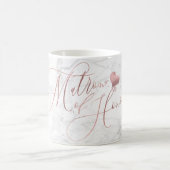 Mug Matron d'honneur/Marbre+Faux Rose Script or (Centre)