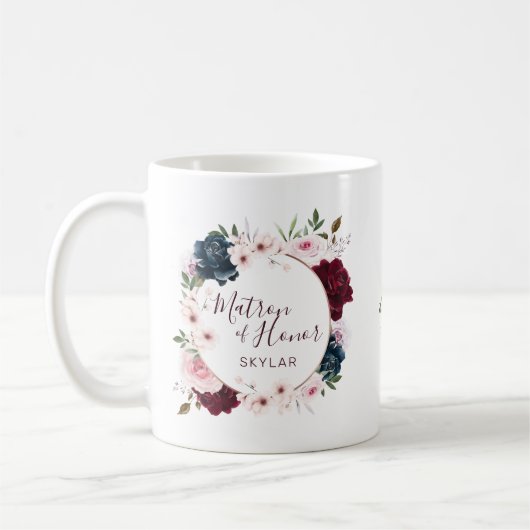 Mug Matron d'honneur Rouge et Rose de la Marine Aquare (Gauche)