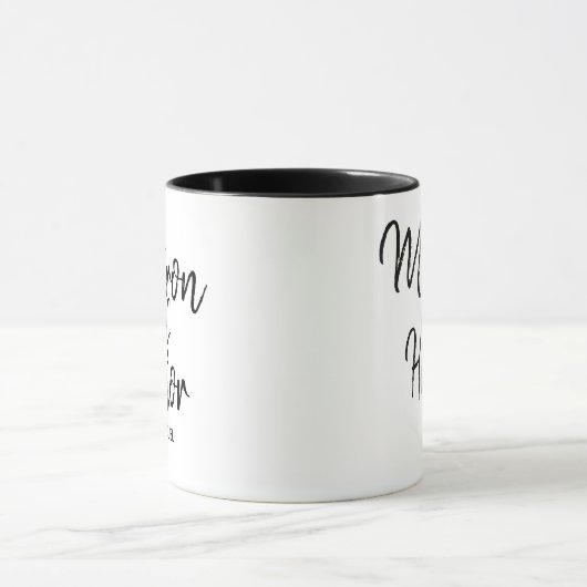 Mug Matron d'honneur | Style de script Mariage personn (Centre)