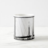 Mug Mats de navires Abstraits dans le Maine Noir et Bl (Centre)