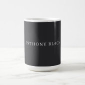 Mug Matte Black Minimalist Plain Elegant Classical (Centre)