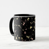 Mug Matte Gold et Rose Gold Flakes Noir (Devant gauche)