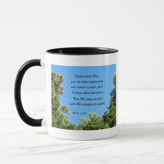 Mug Matthew 11:28 Come unto me all ye who labo.... (Gauche)