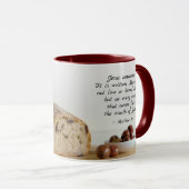 Mug Matthew 4:4 On shall not live on bread alone (Devant droit)