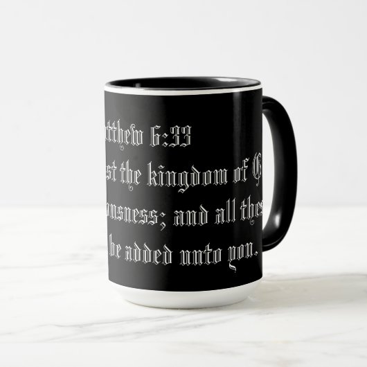 MUG MATTHEW 6:33 (Devant droit)