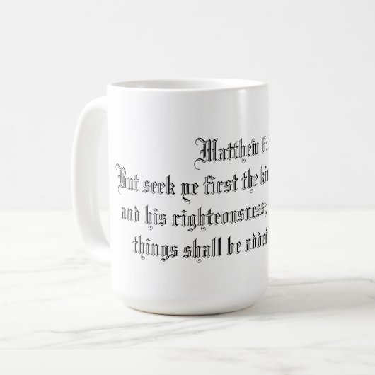 MUG MATTHEW 6:33 (Devant gauche)