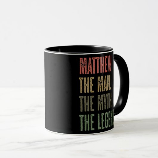 Mug MATTHEW the Man the Myth the LEGEND FUNNY Men (Devant droit)