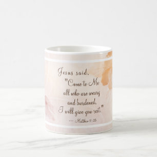 Mug Matthieu 11:28 Venez à moi tous qui sont fatigués