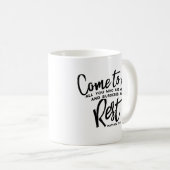 Mug Matthieu 11 Verse de la Bible (Devant droit)