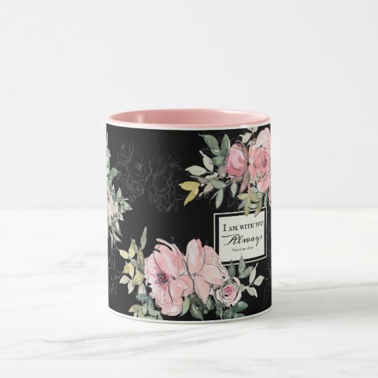 Mug Matthieu 28:20 Je Suis Avec Vous Toujours Fleurs R (Centre)