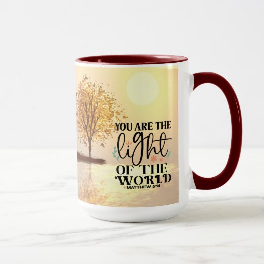 Mug Matthieu 5:14 Vous êtes la Lumière de la Bible Mon (Droite)