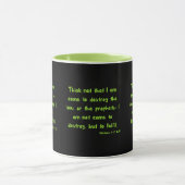 Mug Matthieu 5:17 KJV Bible Écriture à deux tons (Centre)