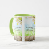 Mug Matthieu 6:15 KJV Bible Écriture Pic Deux Tons (Devant gauche)
