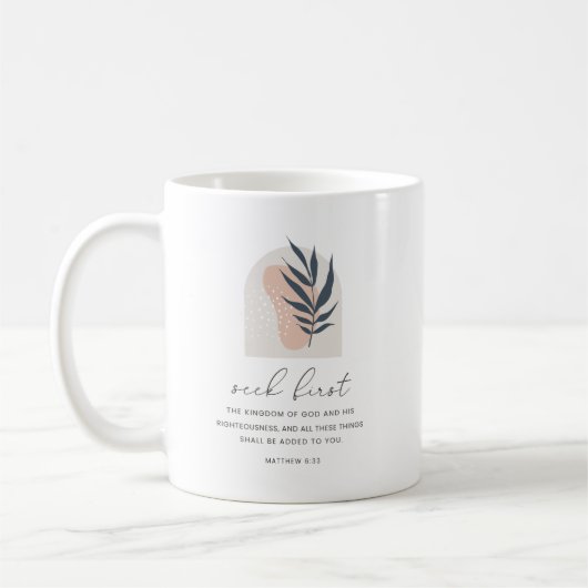 Mug Matthieu 6:33 Cherchez d'abord (Gauche)