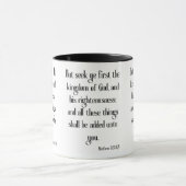 Mug Matthieu 6:33 KJV Bible Verse Deux Tons (Centre)