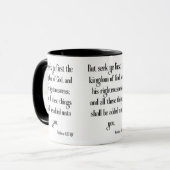 Mug Matthieu 6:33 KJV Bible Verse Deux Tons (Devant gauche)