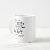 Mug Matthieu 6:34 Verse de la Bible (Devant gauche)