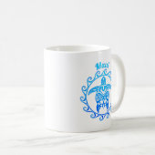 Mug Maui, tortue tribale bleue de l'océan (Devant droit)