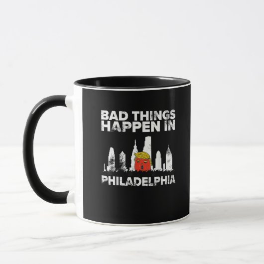 Mug Mauvais sort Philadelphie Halloween Éffrayant Trum (Gauche)