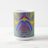 Mug Mauvais visage, Arc-en-ciel 3D Abstrait (Centre)