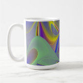 Mug Mauvais visage, Arc-en-ciel 3D Abstrait (Gauche)