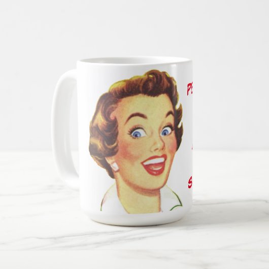 Mug Mauvaise attitude faite sur commande drôle (Devant gauche)