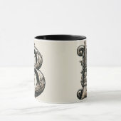 Mug Mauvaise Sorcière Balai Sorcier Lettre B Initiale (Centre)
