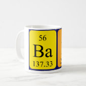 Mug Mauvaise taille de nom de table périodique (Devant gauche)