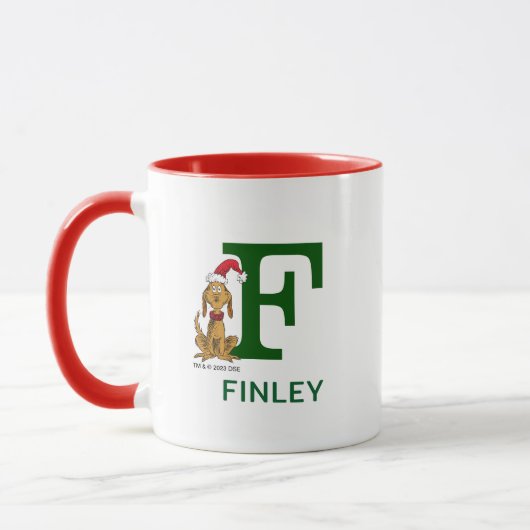 Mug Max Grinch Classique | Nom et monogramme (Gauche)