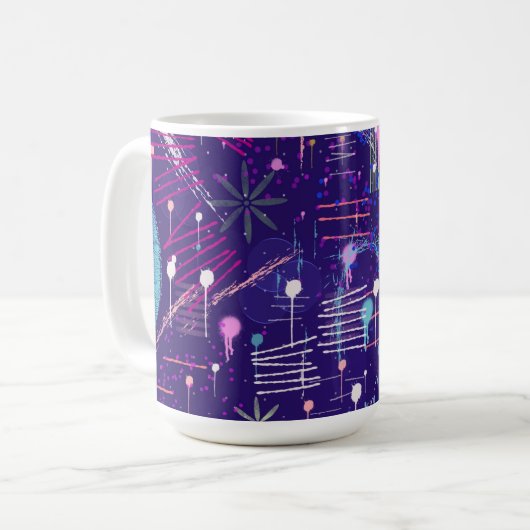 Mug Maximalist Abstract on Purple (Devant gauche)