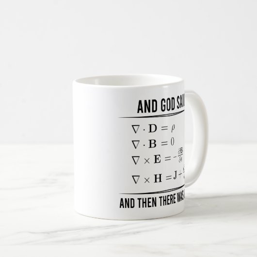 Mug Maxwells Equations Math 1WH1 de Maxwell Maxwell (Devant droit)