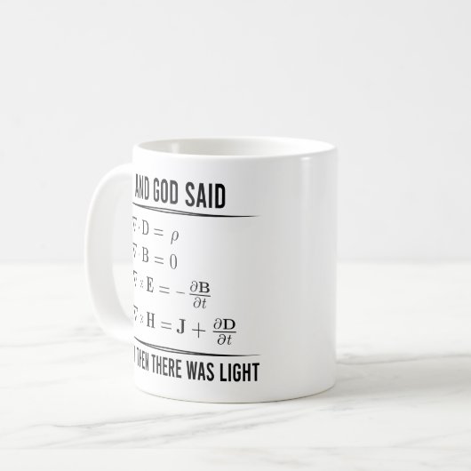 Mug Maxwells Equations Math 1WH1 de Maxwell Maxwell (Devant gauche)
