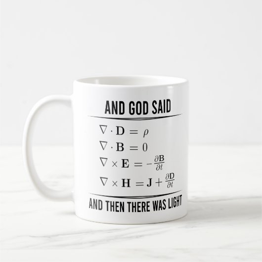 Mug Maxwells Equations Math 1WH1 de Maxwell Maxwell (Gauche)