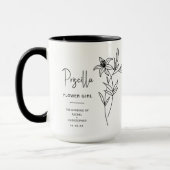 Mug May Flower Girl | Fleur de naissance Lily (Gauche)