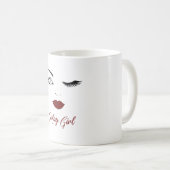 Mug May Girl Eyes mignonne Red Lips Wink Anniversaire (Devant droit)