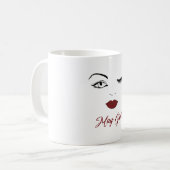 Mug May Girl Eyes mignonne Red Lips Wink Anniversaire (Devant gauche)