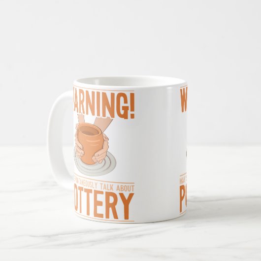 Mug May Spontaneously Talk About Pottery Wheel Hobby P (Devant gauche)