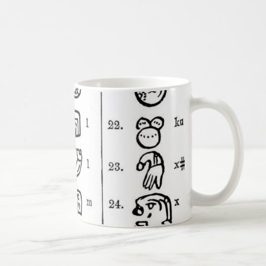 Mug Maya Alphabet (Droite)