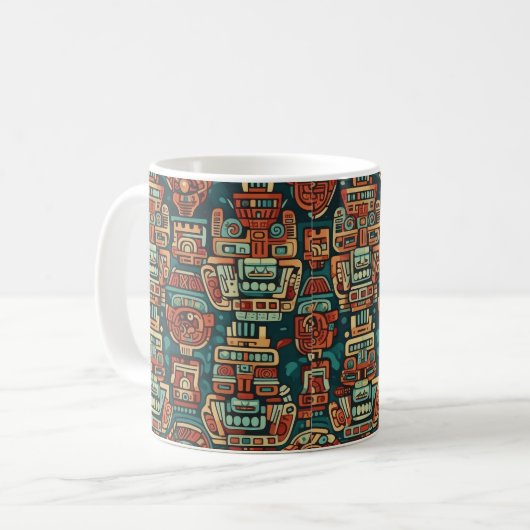 Mug Maya-inspired geometric pattern (Devant gauche)