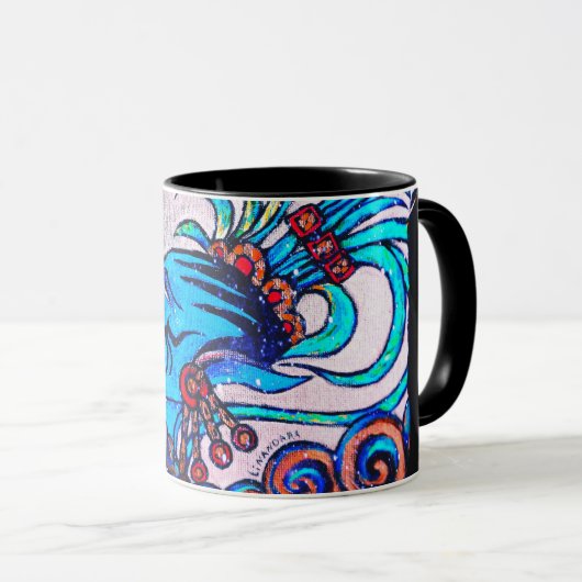 Mug Mayan Elf : Défiance (Devant droit)