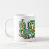Mug Mayan Jaguar-turquoise et or (Gauche)