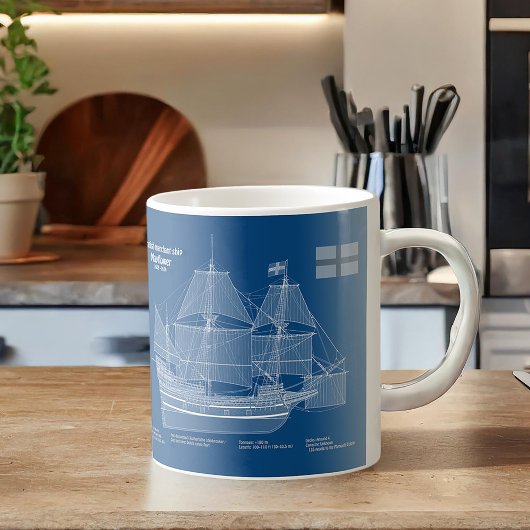 Mug Mayflower - Plan directeur des navires ABD