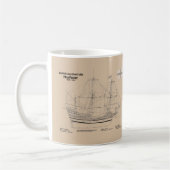 Mug Mayflower - Plans de conception de navire SD (Gauche)