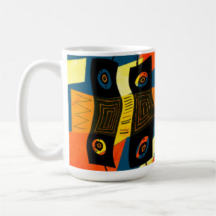 Mug Maz Noughts & Carrés Wavy Check Abstrait 6b 1974