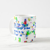 Mug Mazal Tov avec des confettis (Devant gauche)