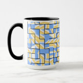 Mug Maze bleu et jaune (Gauche)