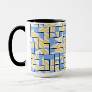 Mug Maze bleu et jaune