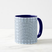 Mug Maze Hexagon bleu (Devant droit)